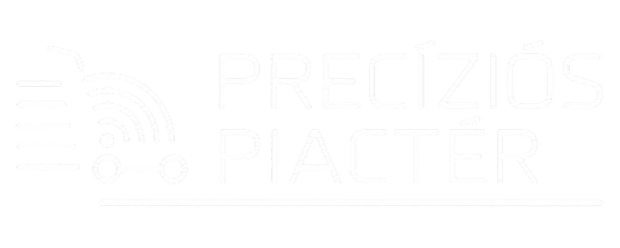 Precíziós Piactér Logó fehér
